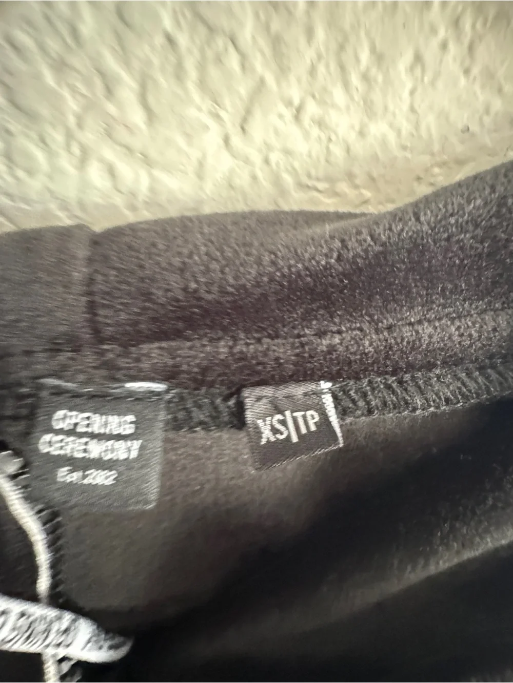 Opening Ceremony cropped, black, velour, long sleeve hooded top size extra small - Picture 7 of 10